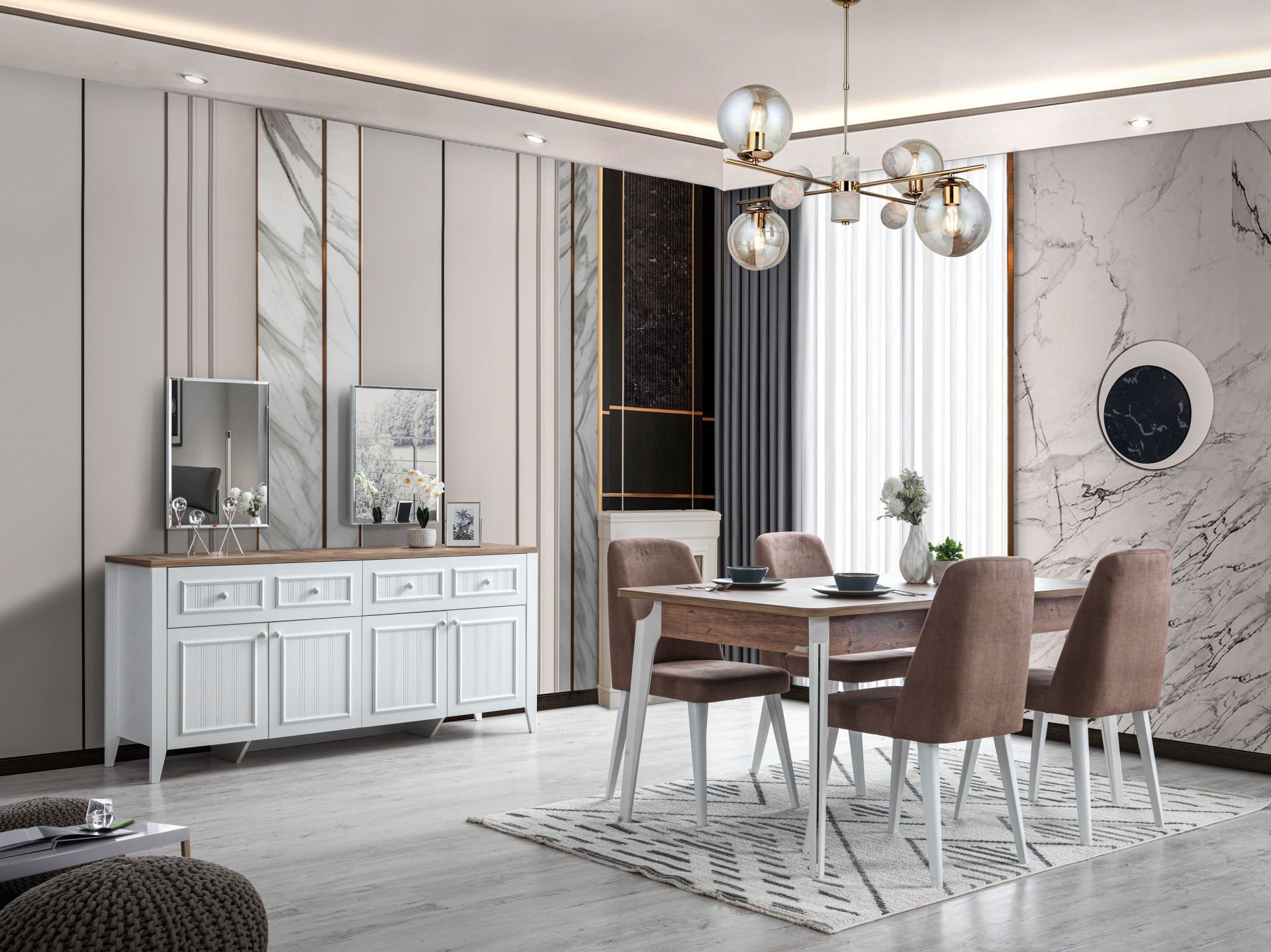 Yalı Modern Yemek Odası Takımı