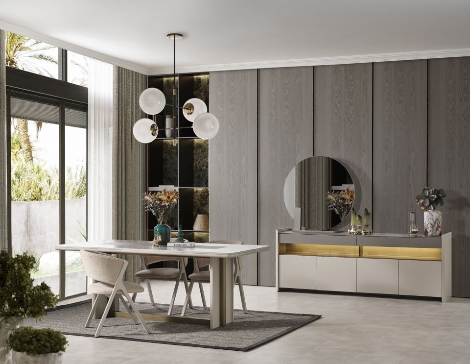 Platin Yemek Odası Takımı