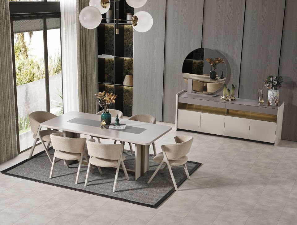 Platin Yemek Odası Takımı
